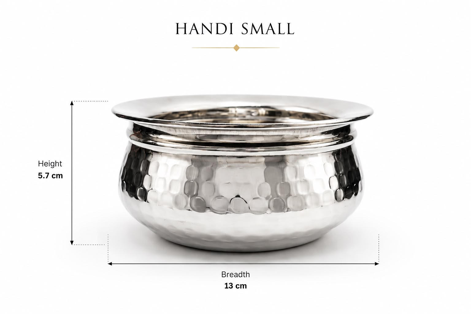 Small Hammered Handi Bowl AH-110 Moradabad